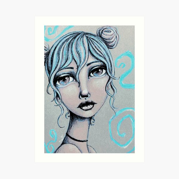 Space Buns for the Win Art Print