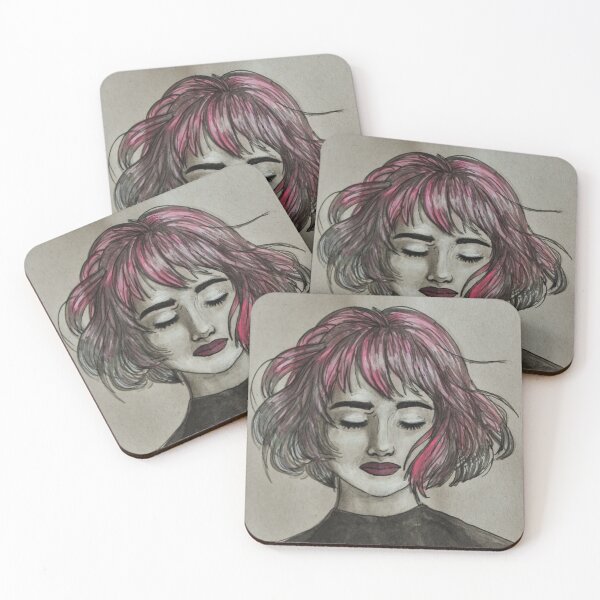 Item preview, Pink Birds of Sadness Gouache and Ink designed and sold by Stephanie Chayrez.