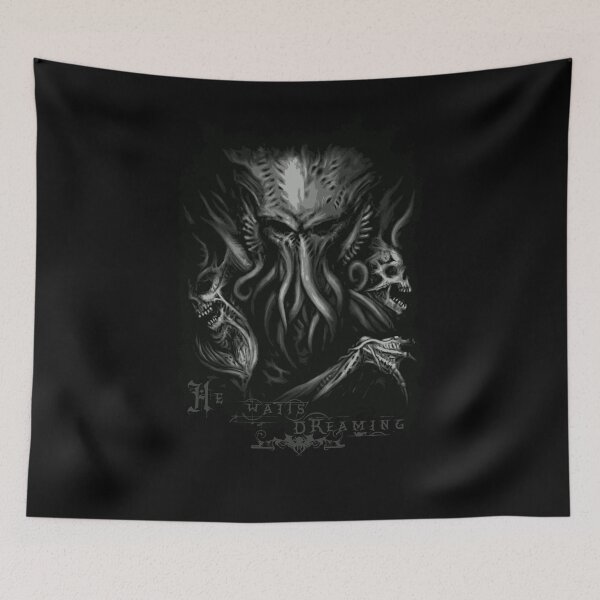 Item preview, Cthulhu 'He waits dreaming' (H.P. Lovecraft) designed and sold by Heretic Graphics.