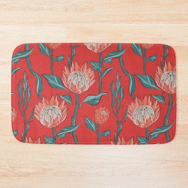 Item preview, Red protea pattern designed and sold by Milatoo.