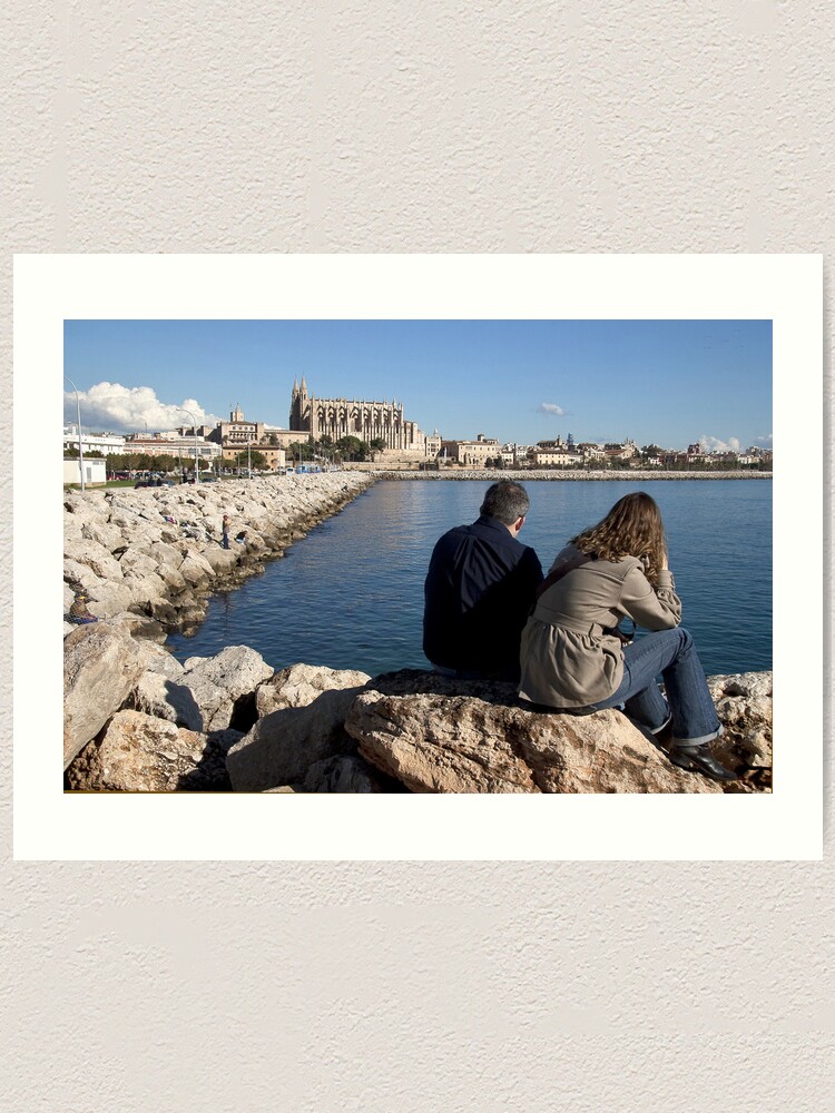 Alternate view of View of the Cathedral from a spot in Palma harbour Art Print