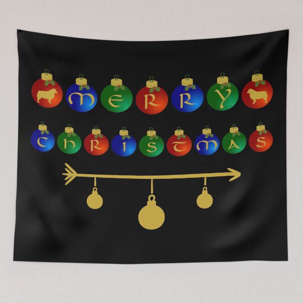 Item preview, Merry Christmas Ornaments featuring an Australian Shepherd designed and sold by PawsitiveGifts.