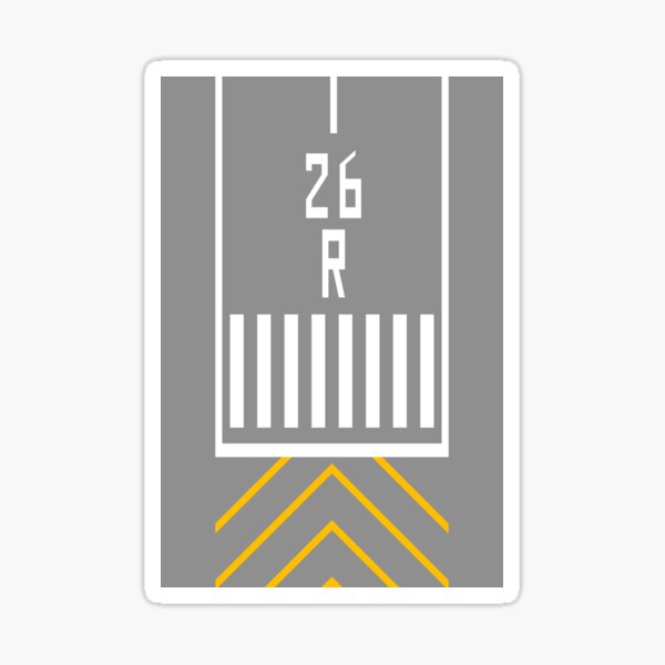 Threshold RWY 26R Sticker
