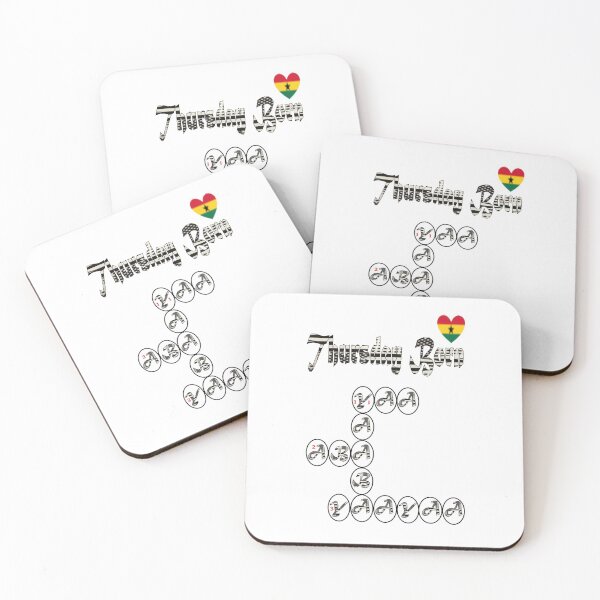 Item preview, Thursday Born Ghanaian Female Names in black and white designed and sold by WhoWeAre.