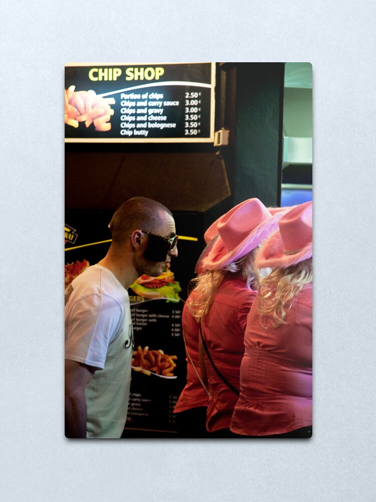 Alternate view of Chips & Burger or Chips & Kebab? Metal Print