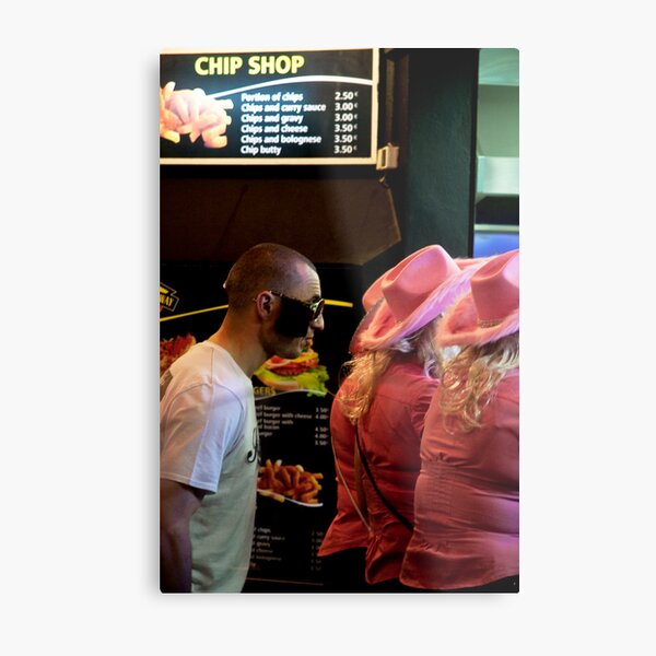 Chips & Burger or Chips & Kebab? Metal Print