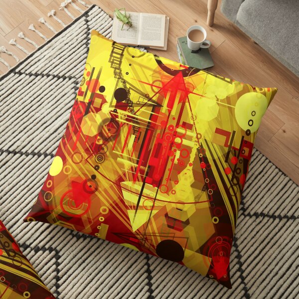Steampunk city Floor Pillow