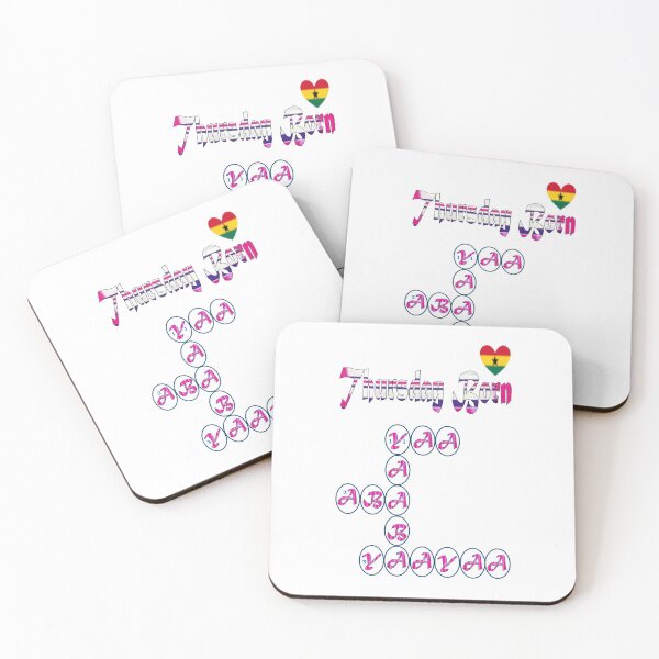 Item preview, Thursday Born Ghanaian Female Names in pink  designed and sold by WhoWeAre.