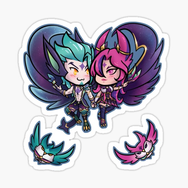 Star Guardian Xayah & Rakan Chibi Sticker