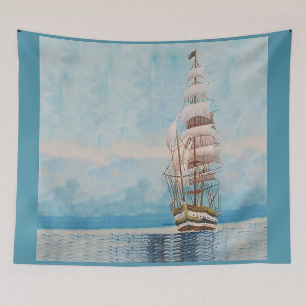 Item preview, Ship on the Open Sea designed and sold by WatersEdgeGal.