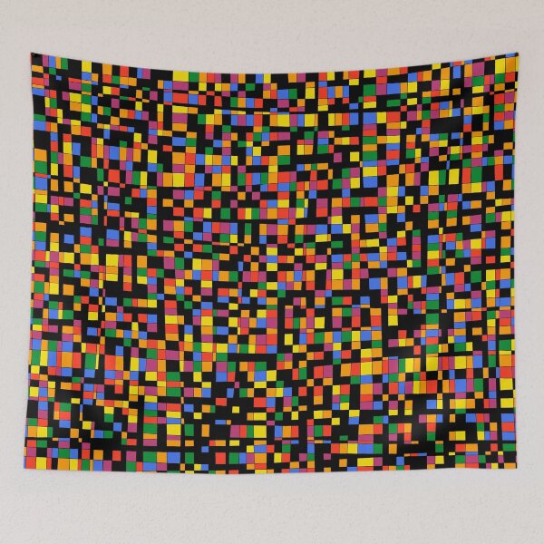 Item preview, Rainbow Grid with Black Background - Fighting designed and sold by Silvia Belli.