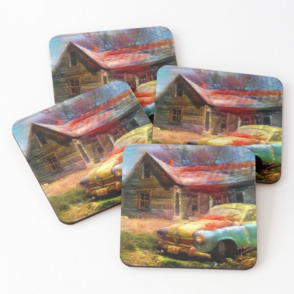 Item preview, Coche viejo y colorido designed and sold by watwateroo.