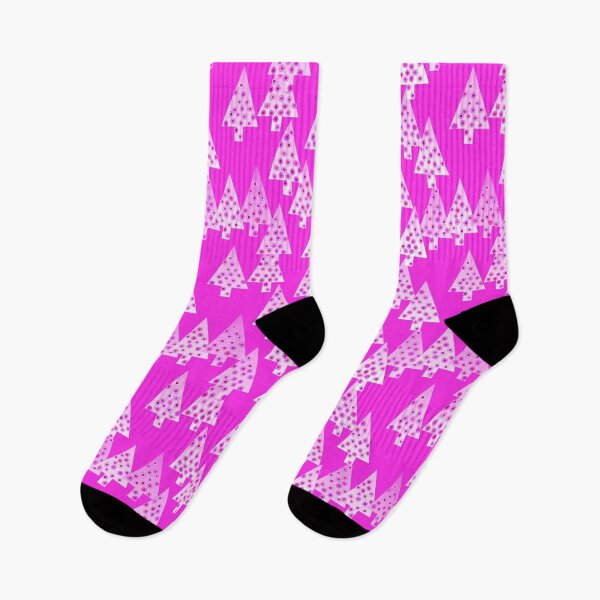 Item preview, Modern Flower Christmas Trees, Deep Orchid Pink designed and sold by Marymarice.
