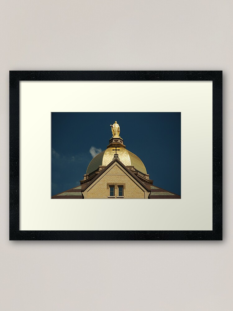 "Golden Dome-University of Notre Dame" Framed Art Print for Sale by