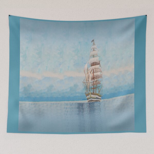 Item preview, Ship on the Wide Open Sea designed and sold by WatersEdgeGal.