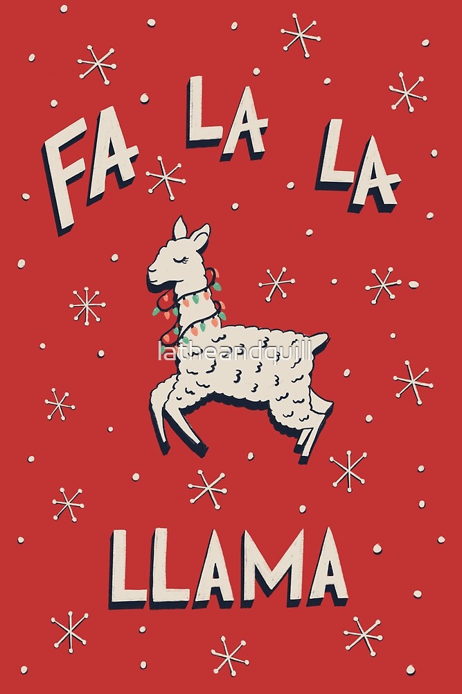 fa la la llama pillow