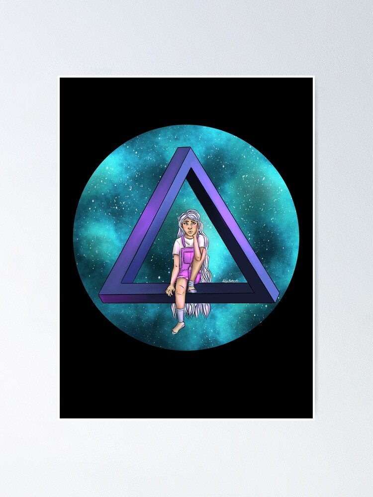 Thumbnail 1 of 3, Poster, Impossible Triangle designed and sold by Galacticsoupart.