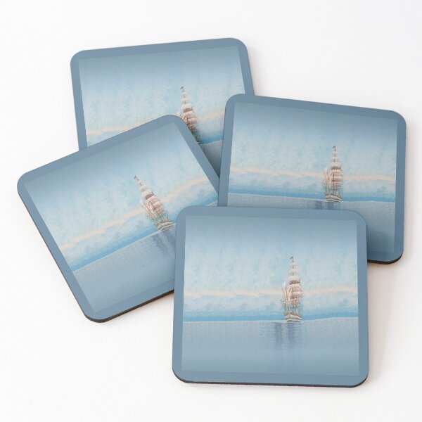 Item preview, Distant Ship on the Wide Open Sea designed and sold by WatersEdgeGal.