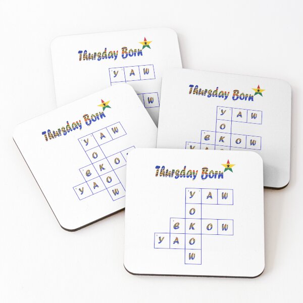 Item preview, Thursday Born Ghanaian Male Names in blue designed and sold by WhoWeAre.