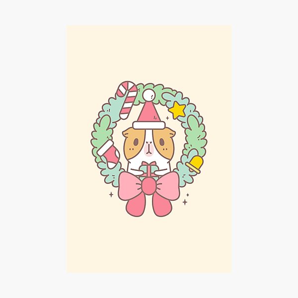 Item preview, Bubu the Guinea pig, Christmas Wreath designed and sold by Miri-Noristudio.