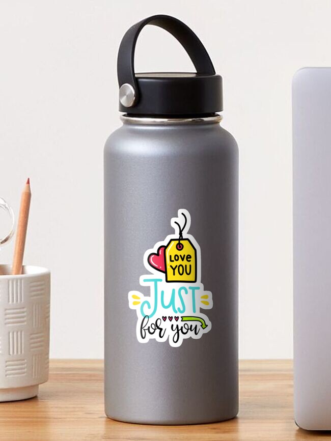 Imagen 1 de 3, Pegatina con la obra Love You Gift Sale Just For You Cute Romantic Funny Colorful Lovely Happy Valentine's Day Drawing, diseñada y vendida por ISMXDesign.
