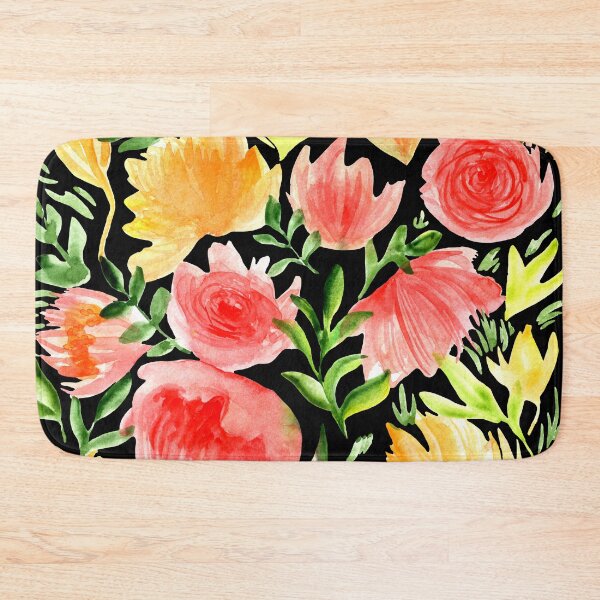 Item preview, Watercolor floral art. Black background designed and sold by JuliaBadeeva.