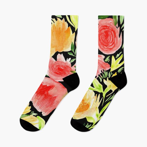 Item preview, Acuarela arte floral. Fondo negro designed and sold by JuliaBadeeva.