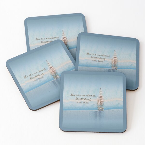 Item preview, Distant Ship on the Wide Open Sea-the Wanderess designed and sold by WatersEdgeGal.
