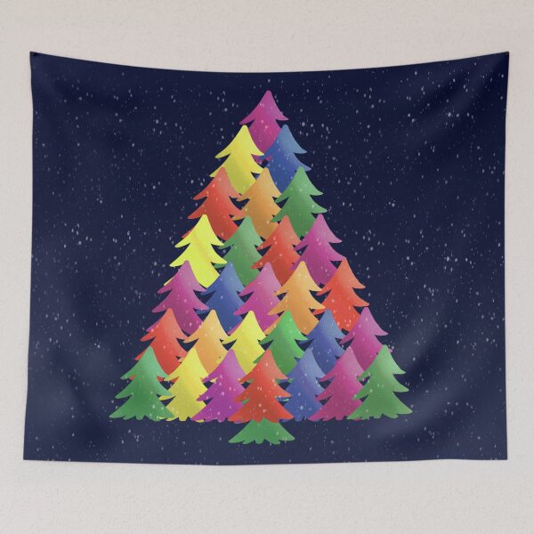 Item preview, Rainbow Christmas Tree, Pride Christmas, Merry Christmas designed and sold by MoCatDesigns.
