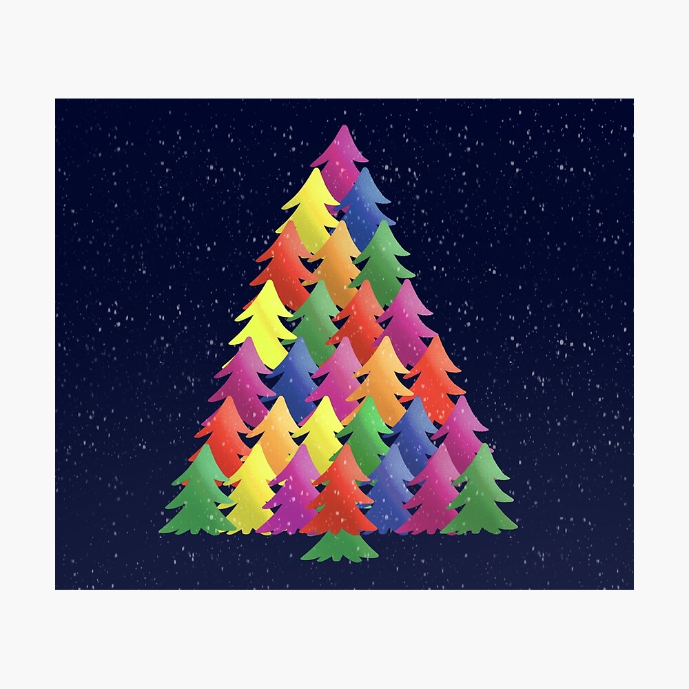 Painting another rainbow Christmas tree because why not? I think