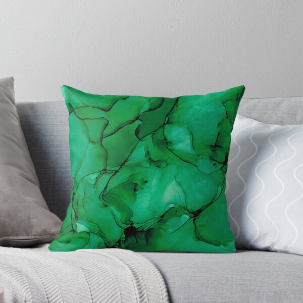 Item preview, Deep Green Abstract: Original Alcohol Ink Painting designed and sold by herzart.