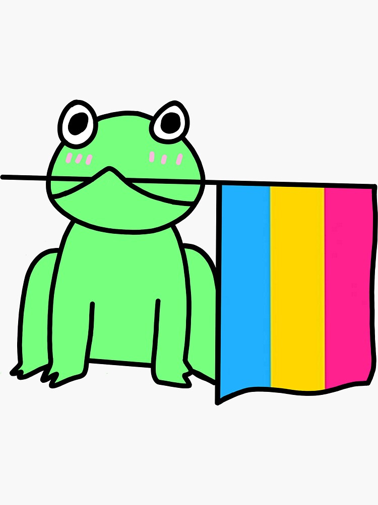 "pan pride frog" Sticker for Sale by the-frog-knight | Redbubble