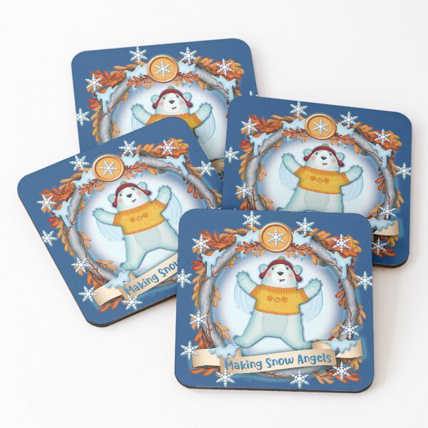 Item preview, Making snow angels designed and sold by Wonderful world of whimsical Art of yesteryear and today .