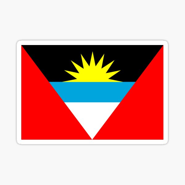 flag of antigua and barbuda Sticker