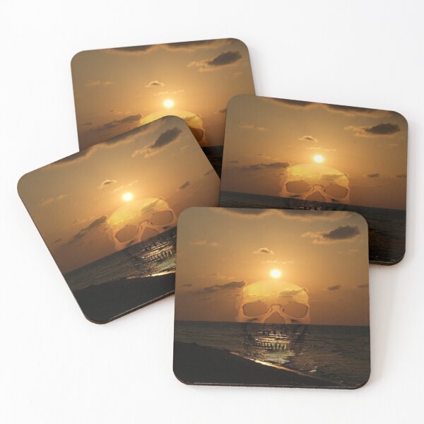 Item preview, Skull sunrise on sunset background. designed and sold by farmer248.