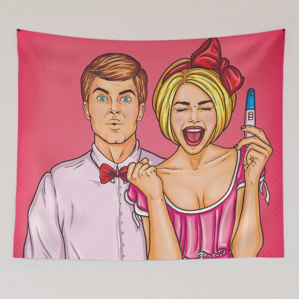 Item preview, Excited I'm Pregnant Pop Art designed and sold by Taz-Clothing.