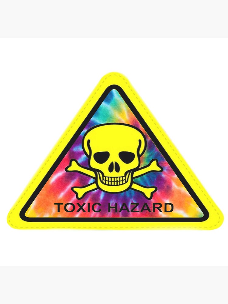 "Tie Dye Toxic Hazard" Sticker by tomfewings Redbubble