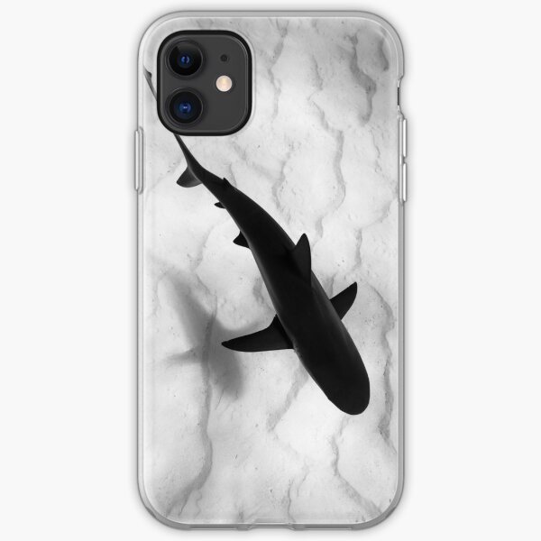 Shark in silhouette iPhone Soft Case
