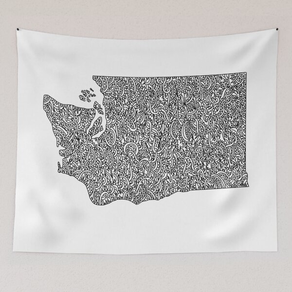 Item preview, Washington Map  designed and sold by Naoswestvillage.