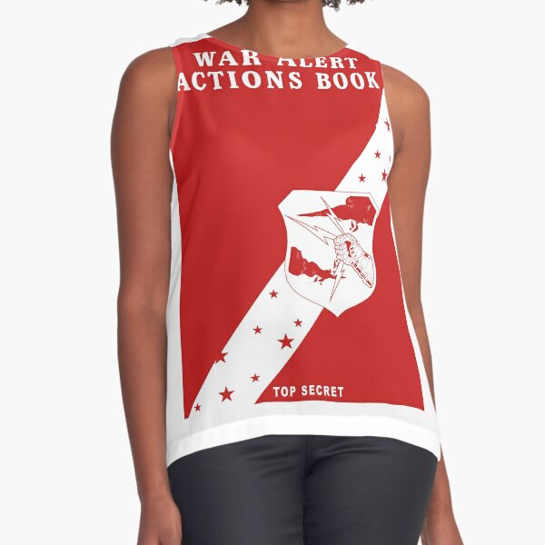 WAR ALERT ACTIONS BOOK | USAF Strategic Air Command Cold War Repro Art Sleeveless Top