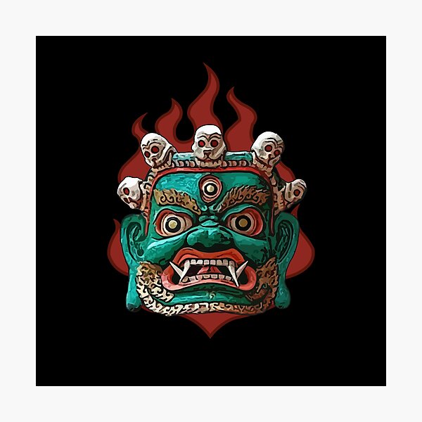 Item preview, Green Mahakala Buddhist Protector designed and sold by pignpix.