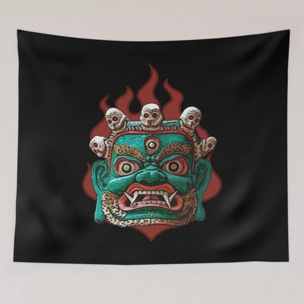 Item preview, Green Mahakala Buddhist Protector designed and sold by pignpix.
