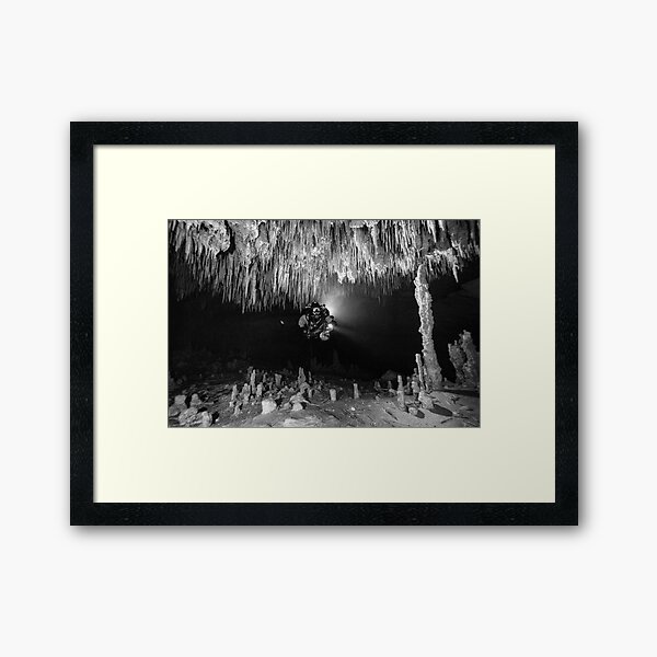 a starless space two - cave diving collection Framed Art Print