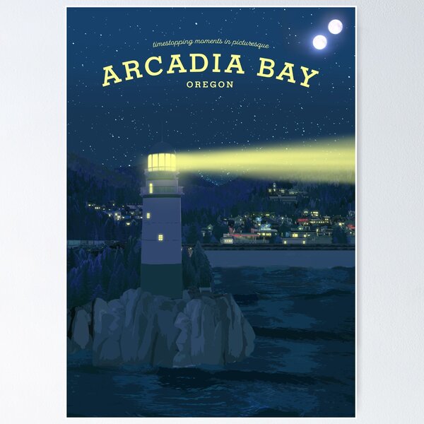 Item preview, Life is Strange - Arcadia Bay Travel Poster (Night) designed and sold by Carvill.