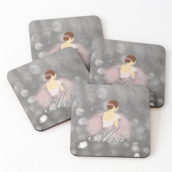 Item preview, Brunette Ballerina Girl Personalized Name Ava designed and sold by umeimages.