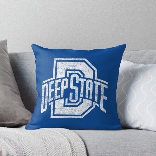 Item preview, DEEP STATE U_-_white,worn,logo over Varsity blue by Clandestocracy designed and sold by Clandestocracy.
