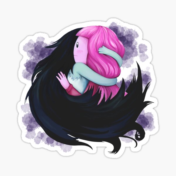 Bubbline hug from episode - come along with me (adventure time fan art) Sticker