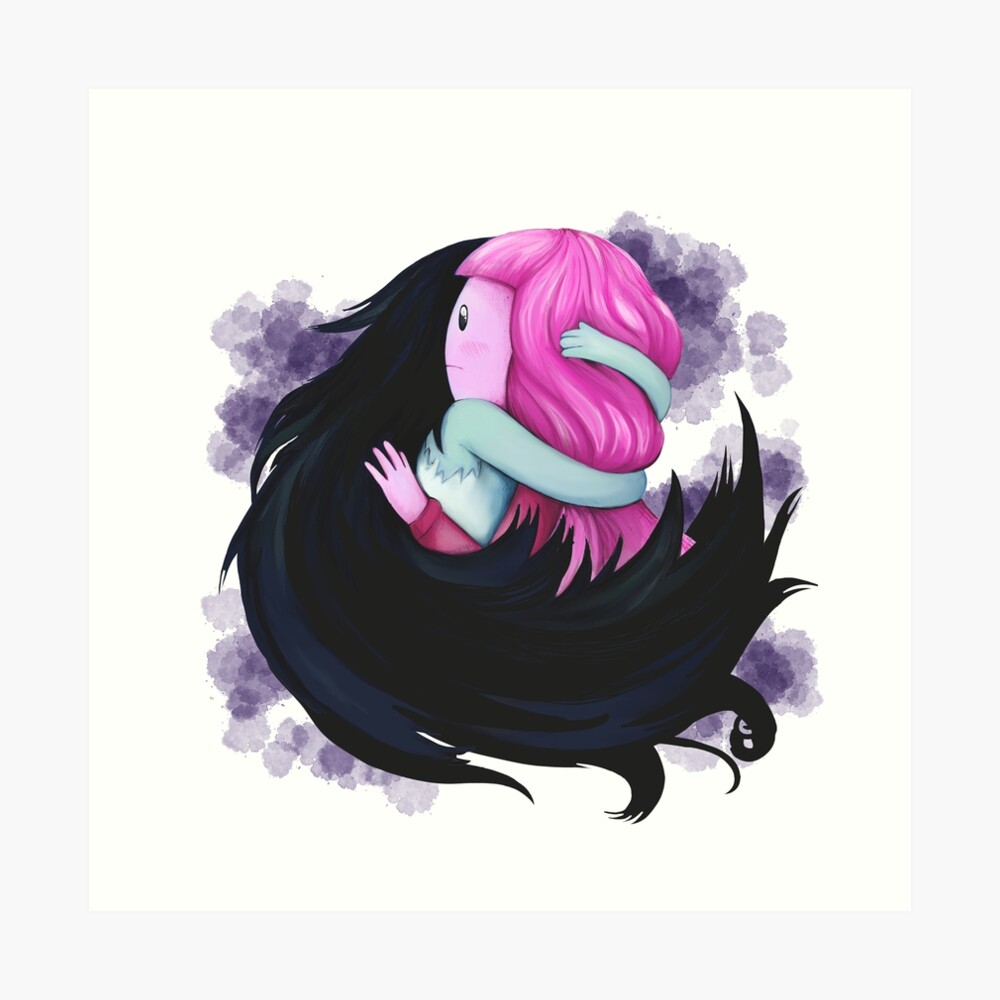 Bubbline hug from episode - come along with me (adventure time fan art)