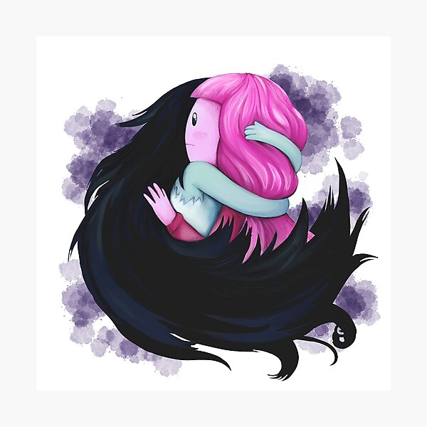 Bubbline hug from episode - come along with me (adventure time fan art) Photographic Print