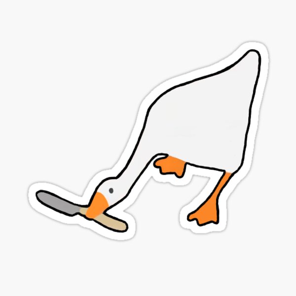 Jschlatt Untitled Goose w/ Knife Sticker